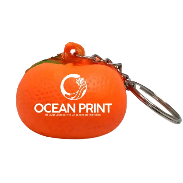 Llavero desestresante naranja