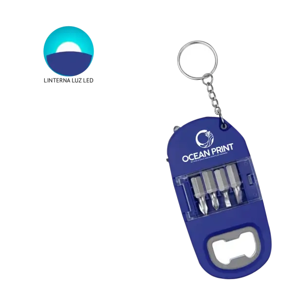 Llavero set de herramientas con destapador